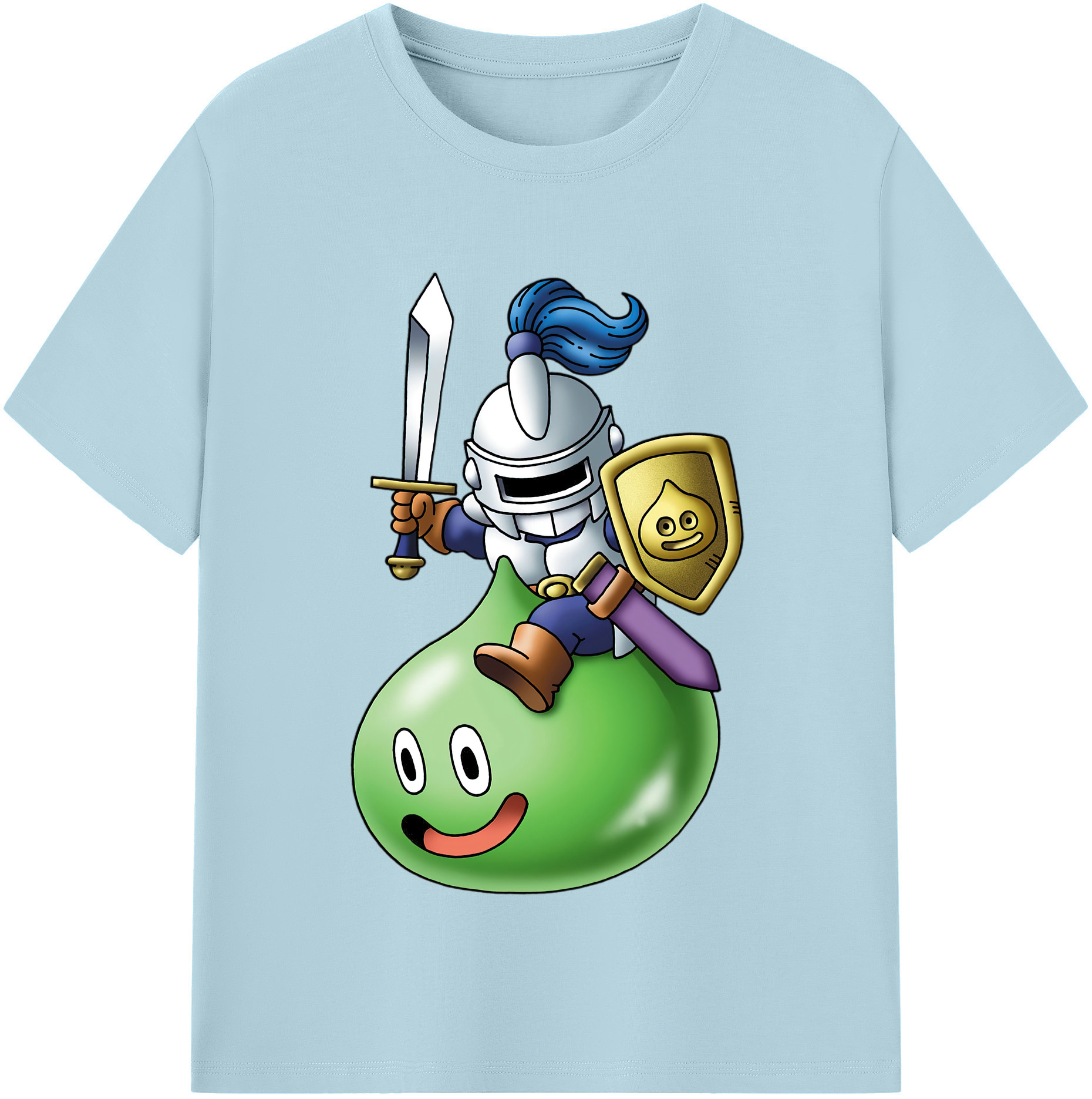 （画像用） ドラゴンクエスト Doragon Kuesuto Dragon Quest 綿100％半袖Tシャツ（フロントプリント）